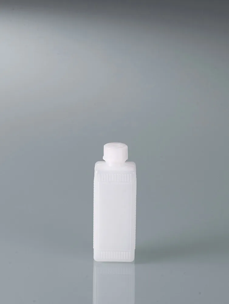 Botella de cuello estrecho de HDPE, base rectangular, 100 ml, pack 200 uds.