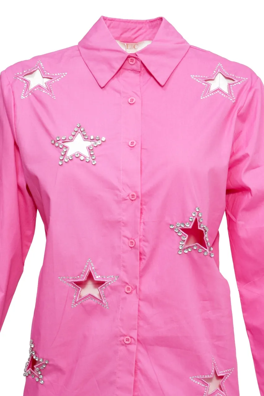 Camisa con Estrellas para Mujer Lc Designs C A4465