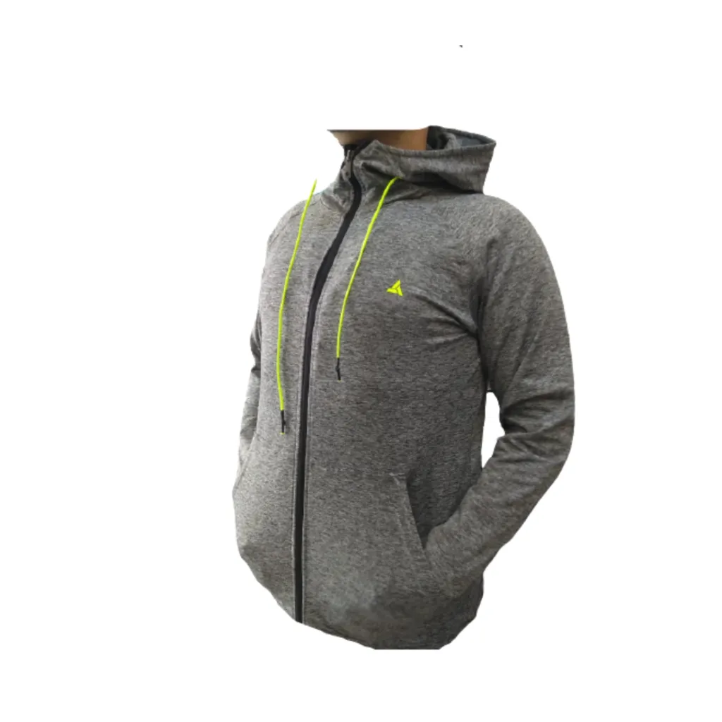 Campera Gris Deportiva Hombre +guantes Y Medias Térmicas