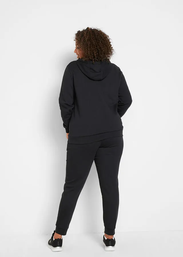 Conjunto de chándal de algodón (2 piezas) Negro