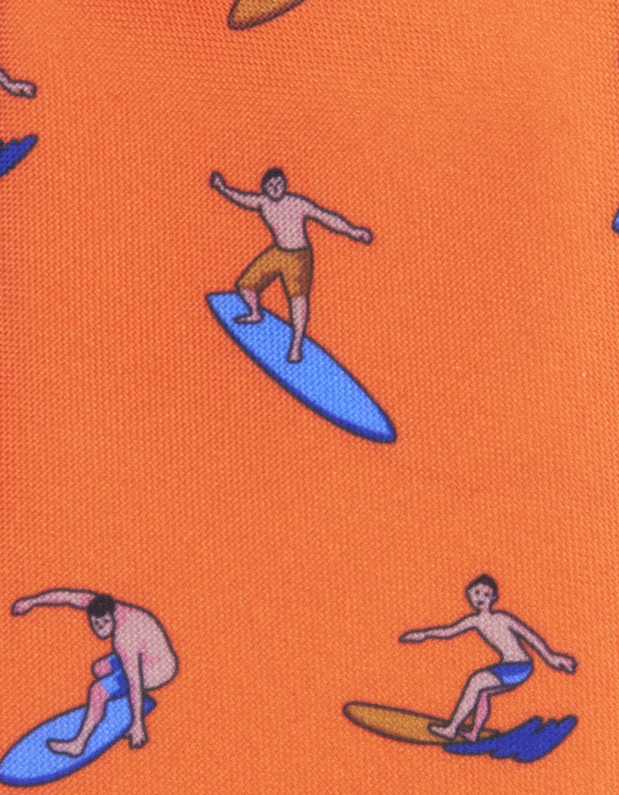 Corbata surfer naranja