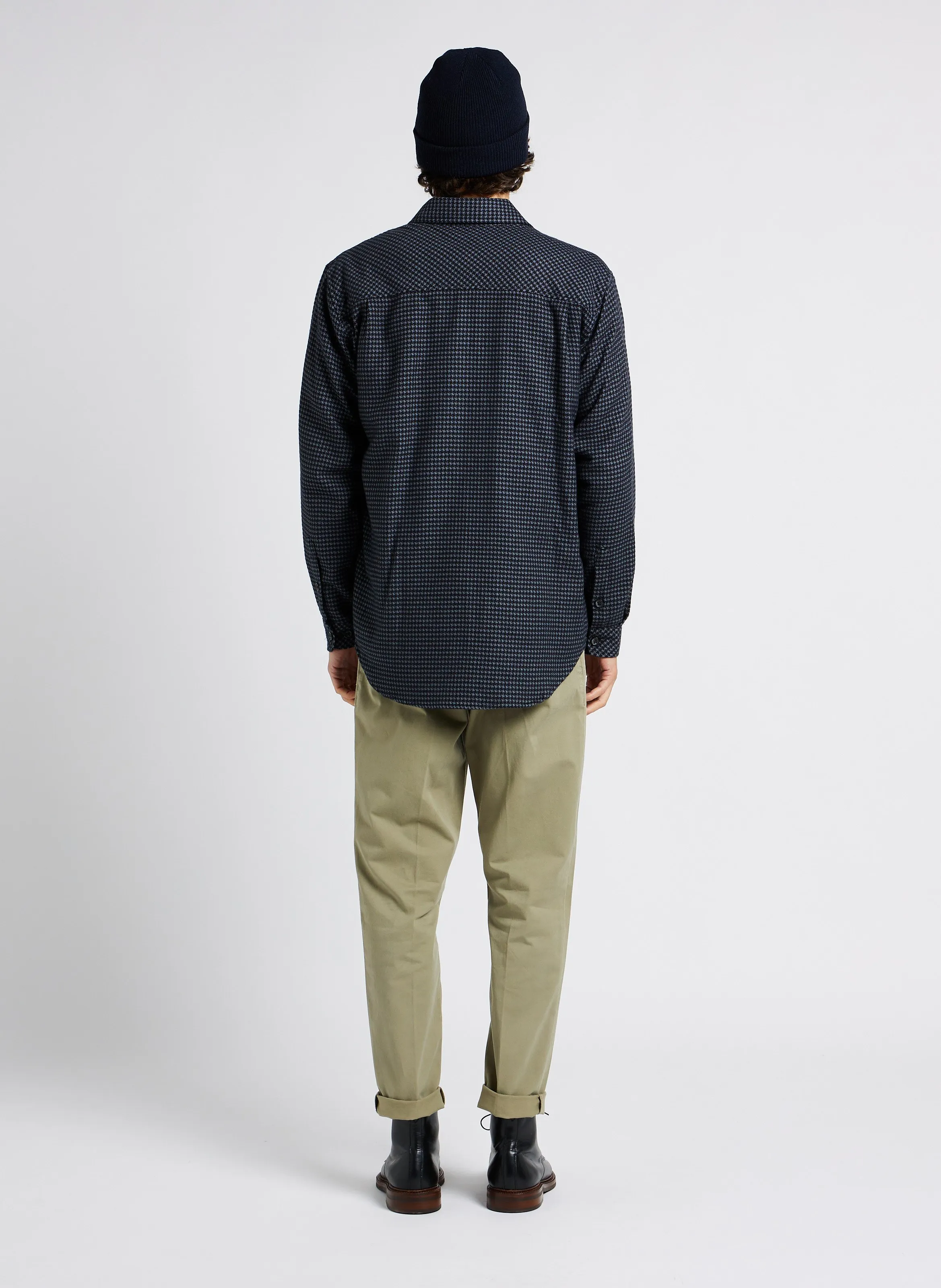DAMON - Sobrecamisa de algodón con estampado jacquard en gris