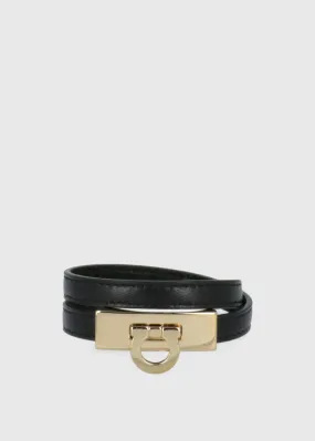 Ferragamo Pulsera de dos vueltas Gancini FRG-760768