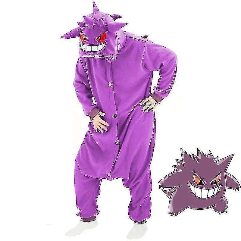 Gengar Disfraz Pijama de cuerpo completo Halloween Navidad Kigurumi de una sola pieza para hombres mujeres