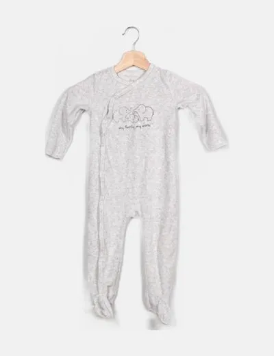 Inextenso Pijama gris dibujo