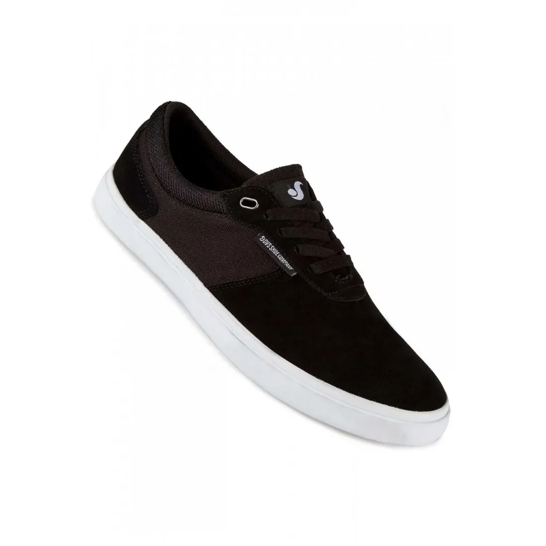 MERCED black white suede