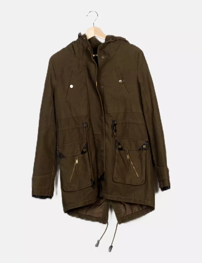 NoName Parka verde basica