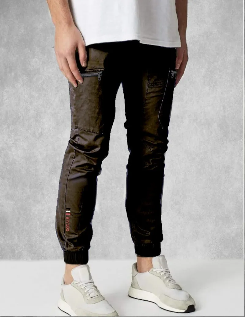 Pantalon de hombre Jogger cargo Lasal LIMITED  negro desgastado