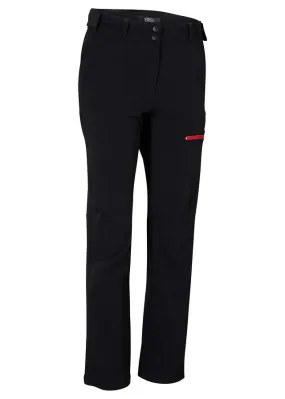 Pantalón elástico e impermeable de softshell con bolsillos Negro