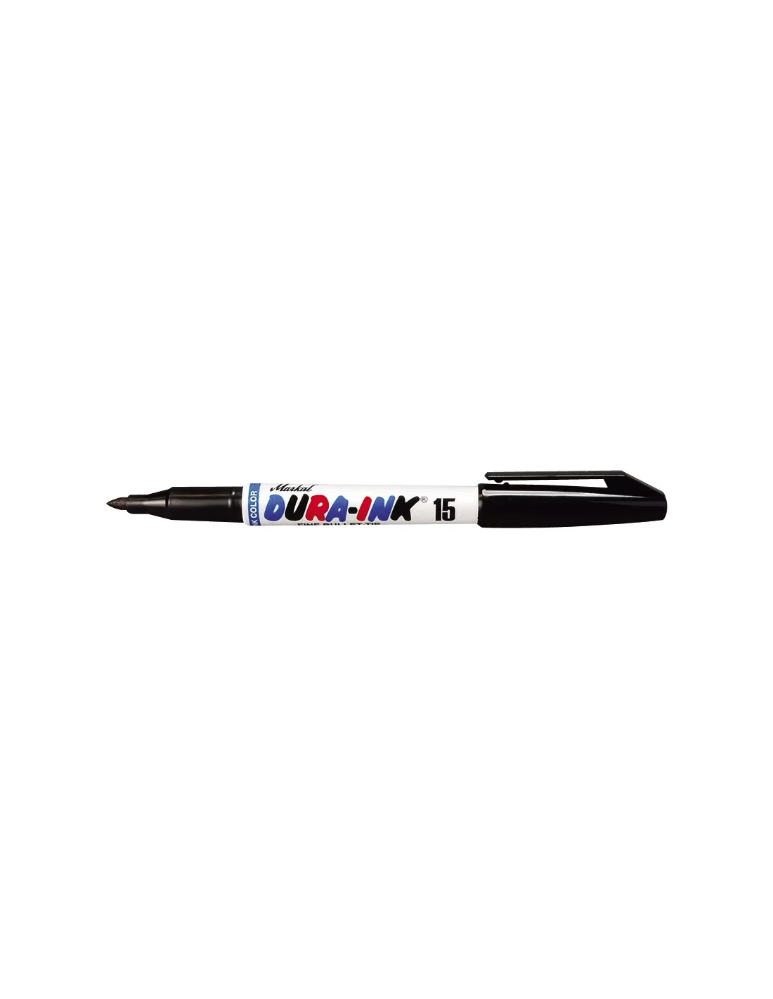Rotulador de tinta permanente "DURA INK 15". Fino-Bala  AZUL