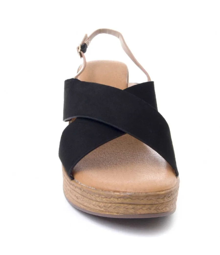 Sandalia Cómoda Para Mujer.  Montevita  Crosand2  83211 Negro