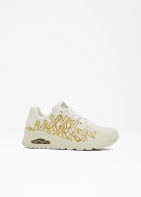 Sneakers bajos beige-oro