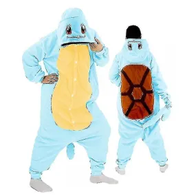 Squirtle Disfraz Pijama de cuerpo completo Navidad de una pieza Kigurumi de una pieza para hombres mujeres