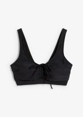 Sujetador de bikini bustier Negro