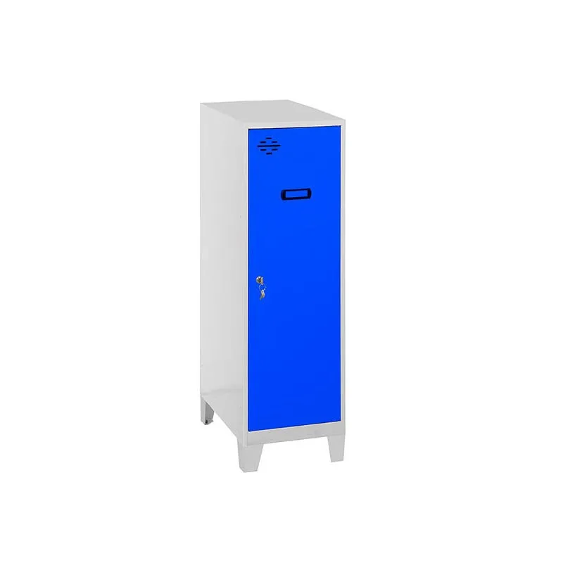 Taquilla montada MINI 915 Single 1015X300X500 + Pies Blanco/Azul SIMONRACK