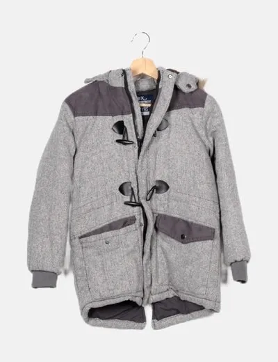 Tex Trenca gris combinada