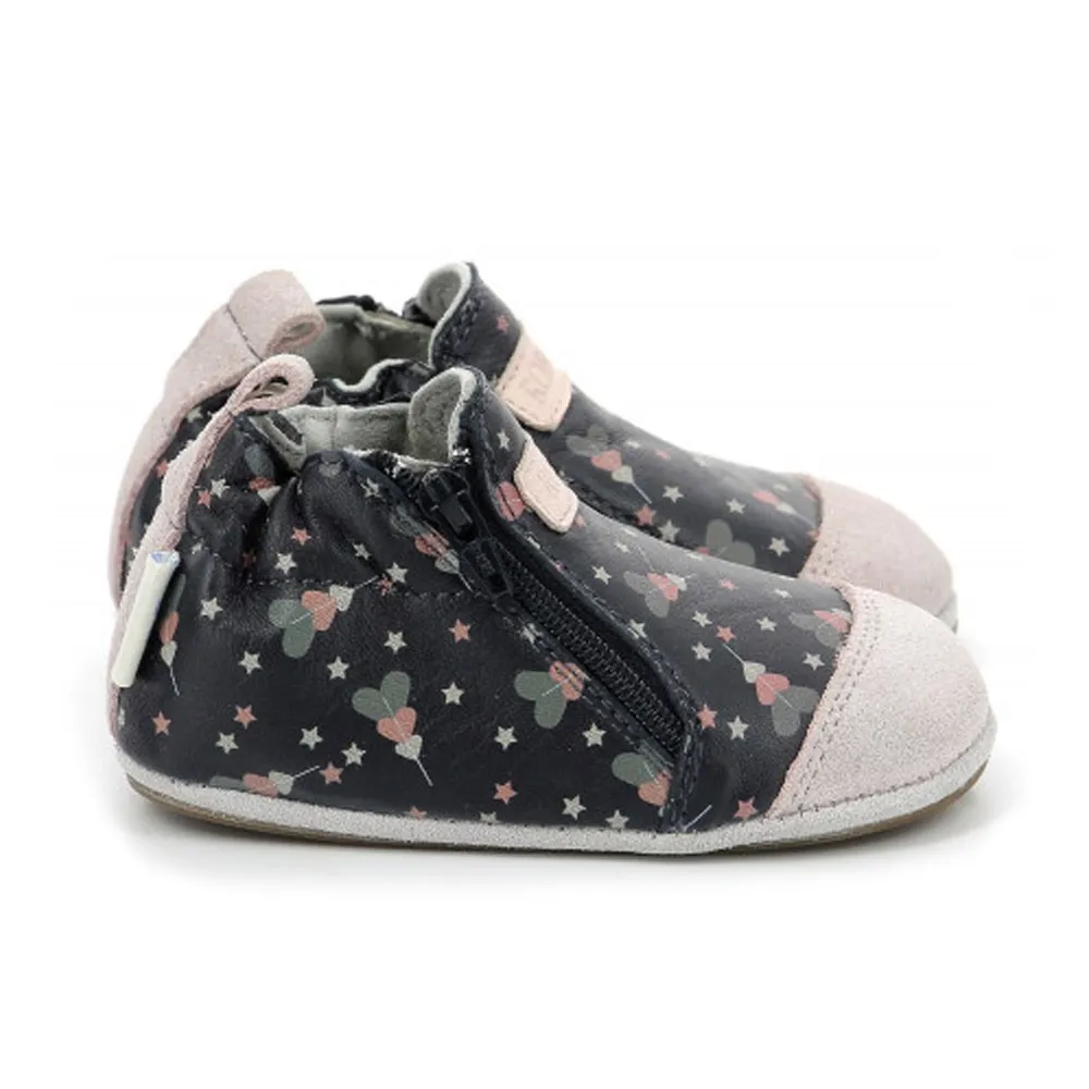 Zapatos Robeez Festive Hearts Azul-Rosa