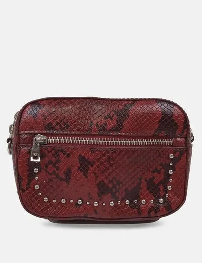 Zara Bolso riñonera roja animal print