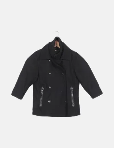 Zara Parka negra básica