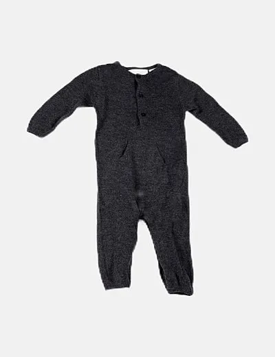 Zara Pijama gris botones